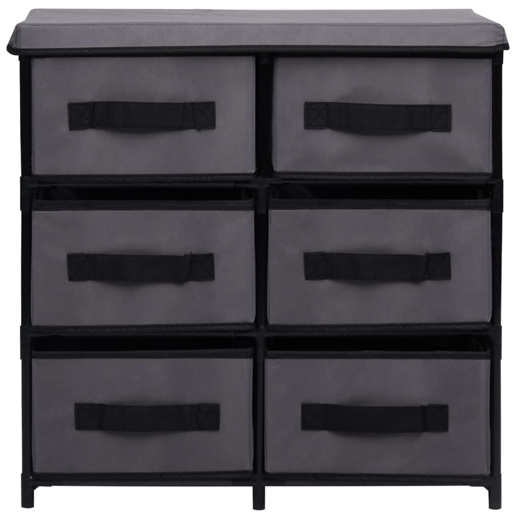 Opbergkast Met 6 Lades 55X29X55 Cm Staal Grijs