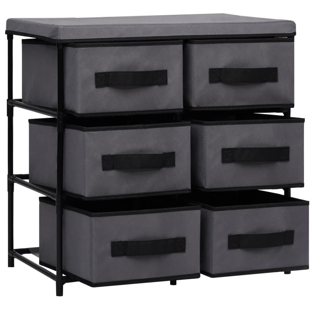 Opbergkast Met 6 Lades 55X29X55 Cm Staal Grijs