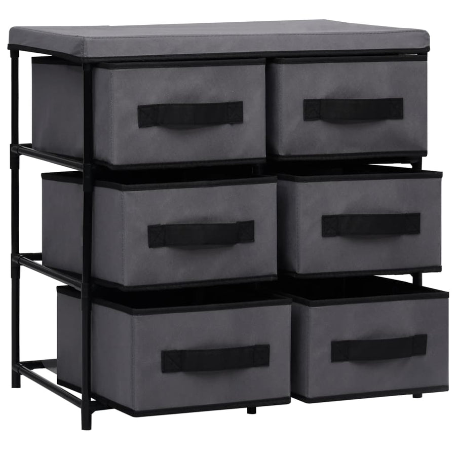 Opbergkast Met 6 Lades 55X29X55 Cm Staal Grijs