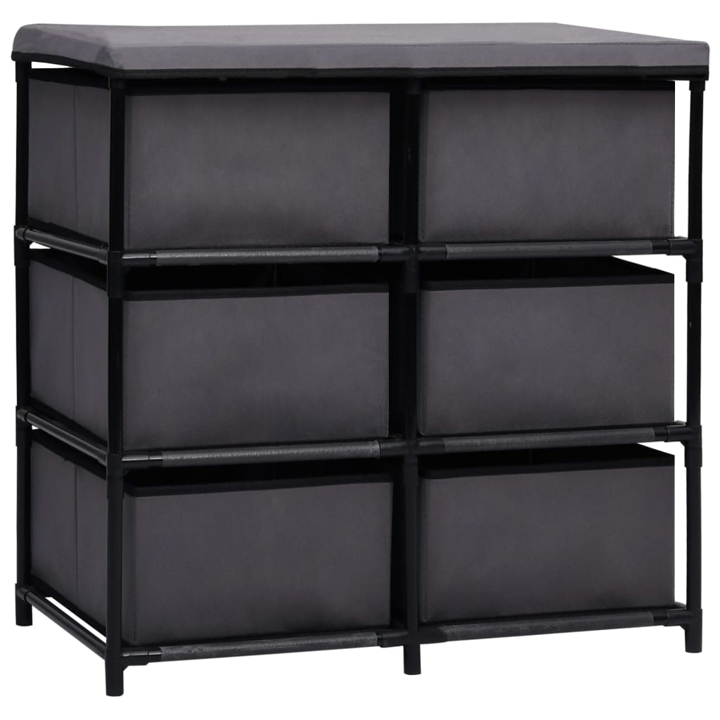 Opbergkast Met 6 Lades 55X29X55 Cm Staal Grijs