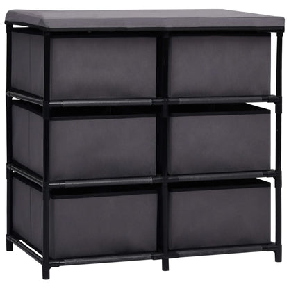 Opbergkast Met 6 Lades 55X29X55 Cm Staal Grijs
