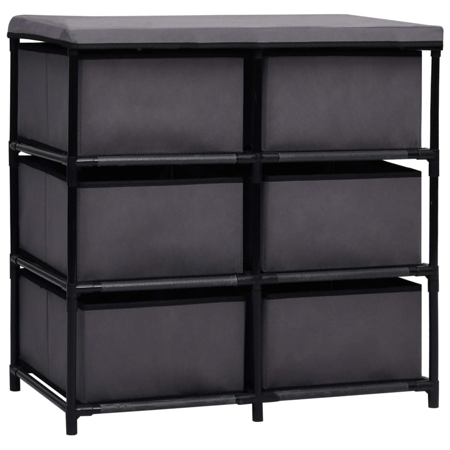 Opbergkast Met 6 Lades 55X29X55 Cm Staal Grijs