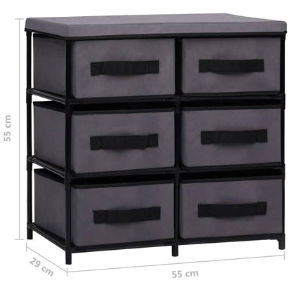 Opbergkast Met 6 Lades 55X29X55 Cm Staal Grijs