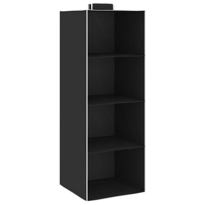 Kledingorganisers Hangend Met 4 Schappen Stof Zwart 30 x 30 x 84 cm