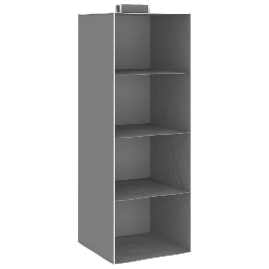 Kledingorganisers hangend 2 st met 4 schappen stof 30 x 30 x 84 cm