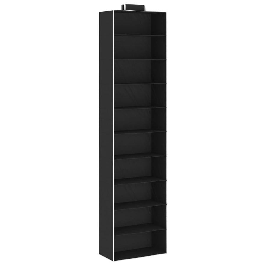Kledingorganisers hangend 2 st met 10 schappen stof 30 x 15 x 120 cm