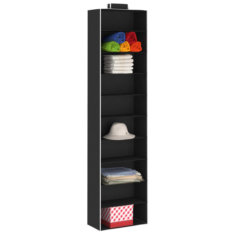 Kledingorganisers hangend 2 st met 10 schappen stof 30 x 15 x 120 cm