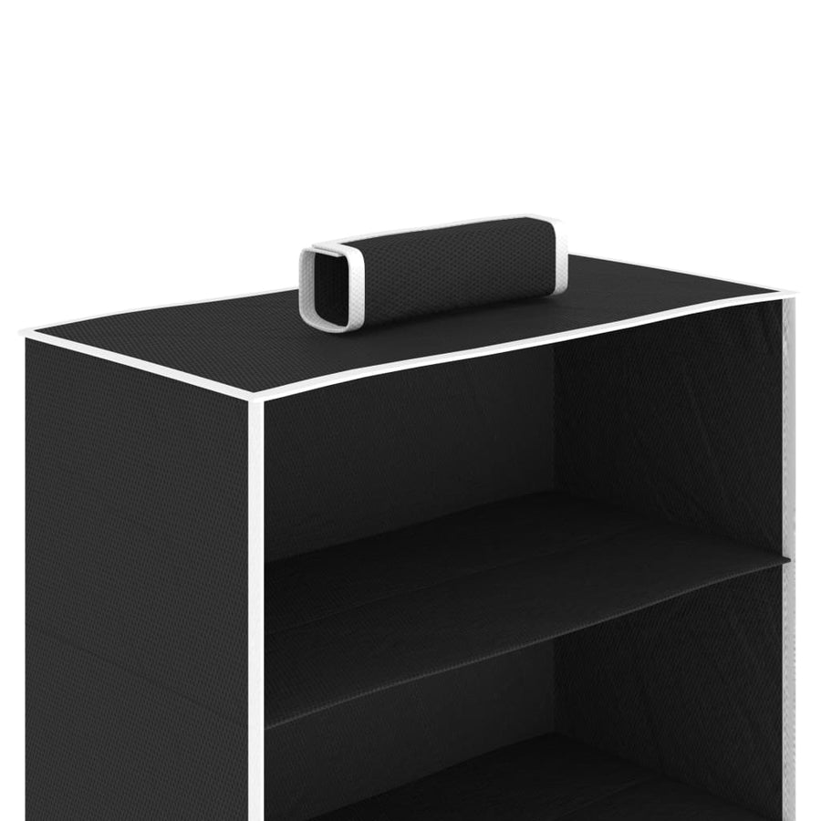 Kledingorganisers hangend 2 st met 10 schappen stof 30 x 15 x 120 cm