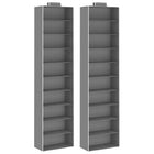 Kledingorganizer hangend 2 st 10 schappen stof grijs