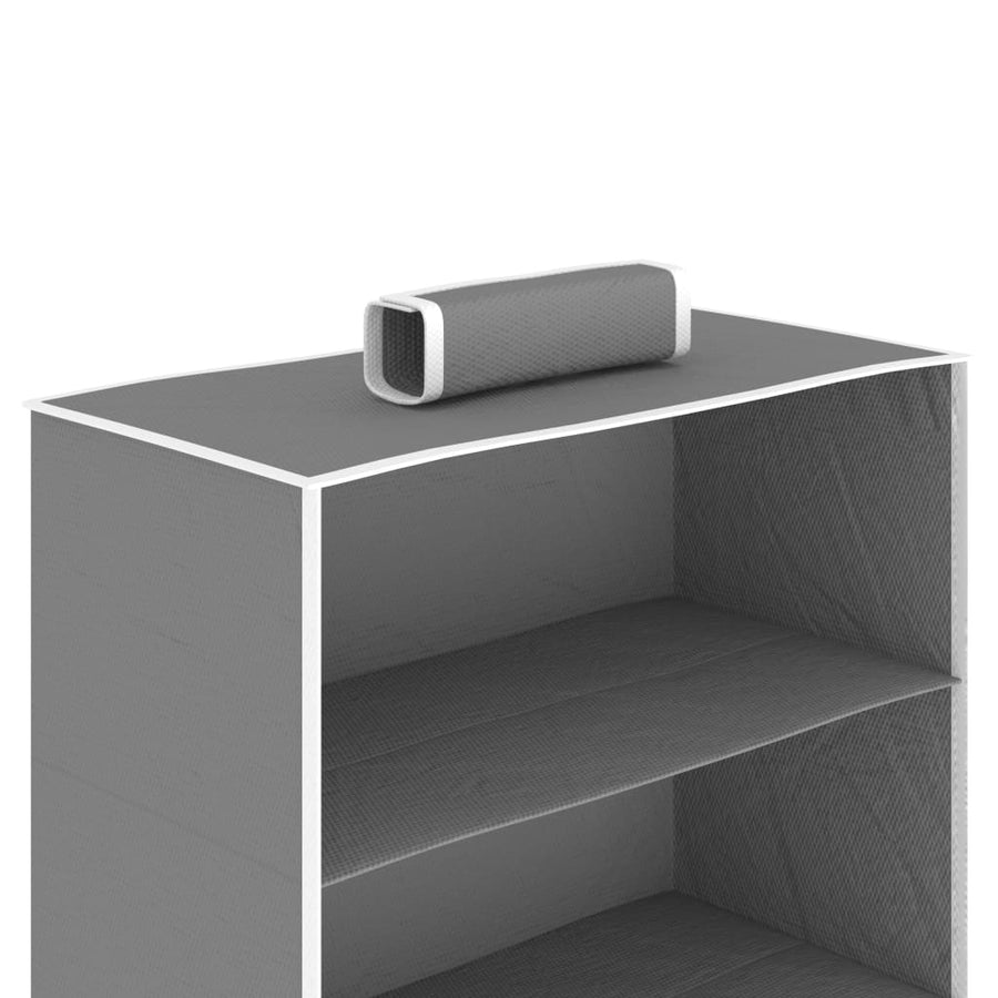 Kledingorganisers hangend 2 st met 10 schappen stof 30 x 15 x 120 cm