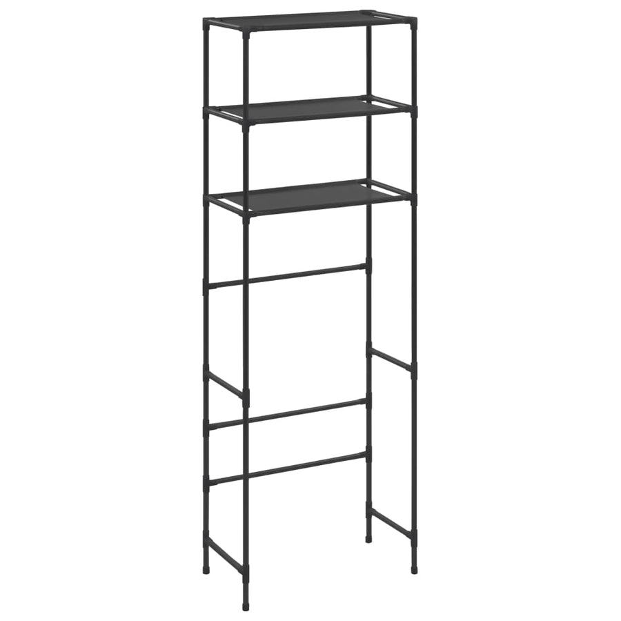 Opbergrek Voor Boven Toilet 3-Laags 53 x 28 x 169 cm Zwart