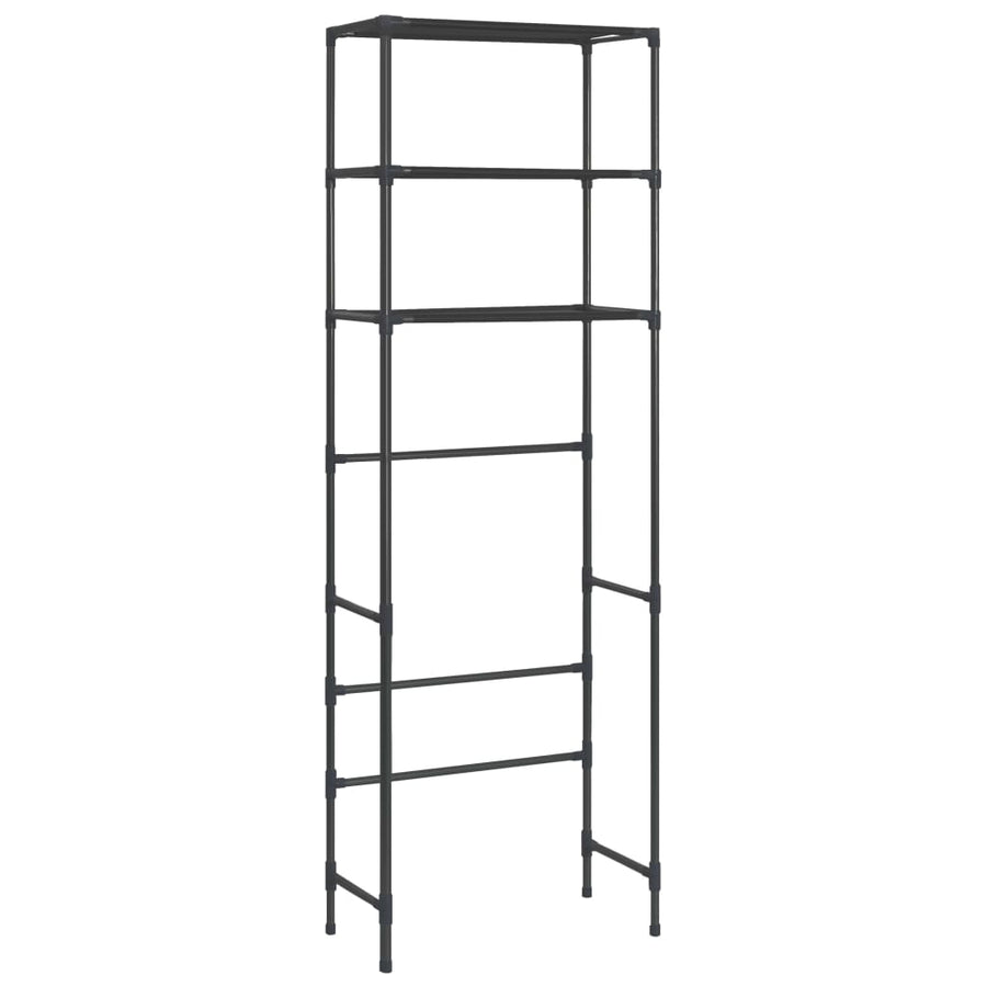 Opbergrek Voor Boven Toilet 3-Laags 53 x 28 x 169 cm Zwart