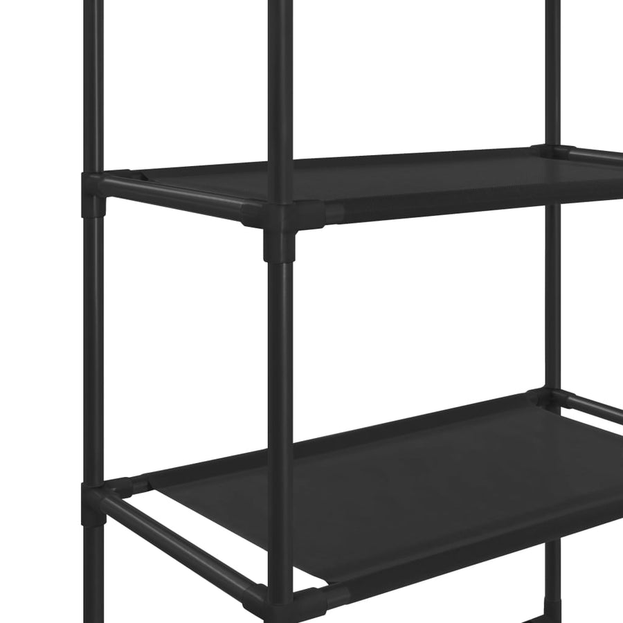 Opbergrek Voor Boven Toilet 3-Laags 53 x 28 x 169 cm Zwart