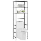 Opbergrek toilet 3-laags 53x28x169 cm zwart