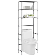 Opbergrek Voor Boven Toilet 3-Laags 53 x 28 x 169 cm Zwart