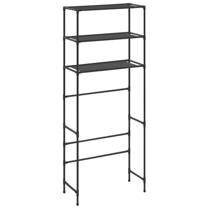 Opbergrek voor boven wasmachine 3-laags 69x28x169 cm zwart