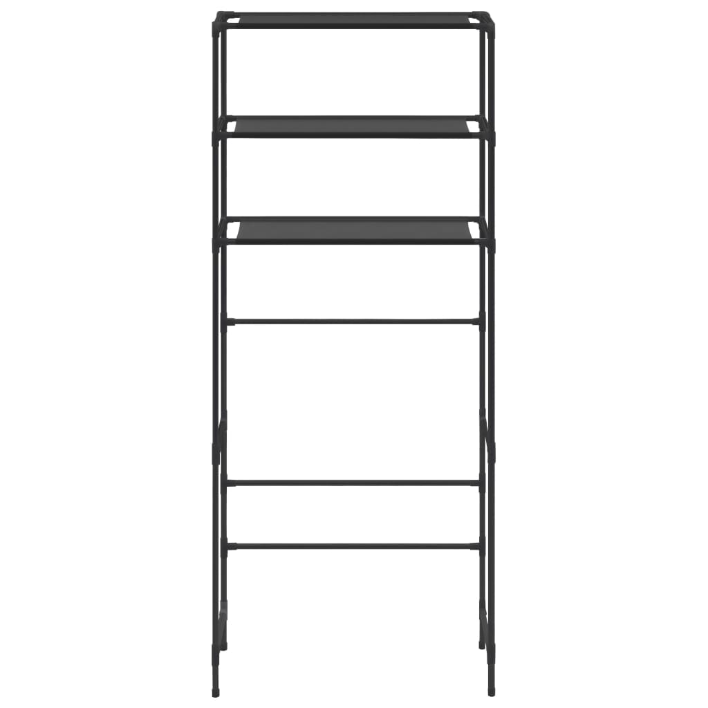Opbergrek voor boven wasmachine 3-laags 69x28x169 cm zwart