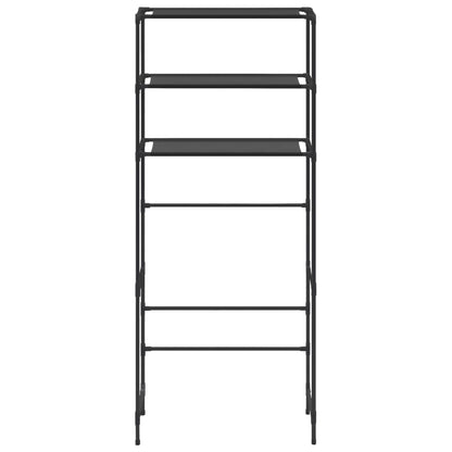 Opbergrek voor boven wasmachine 3-laags 69x28x169 cm zwart