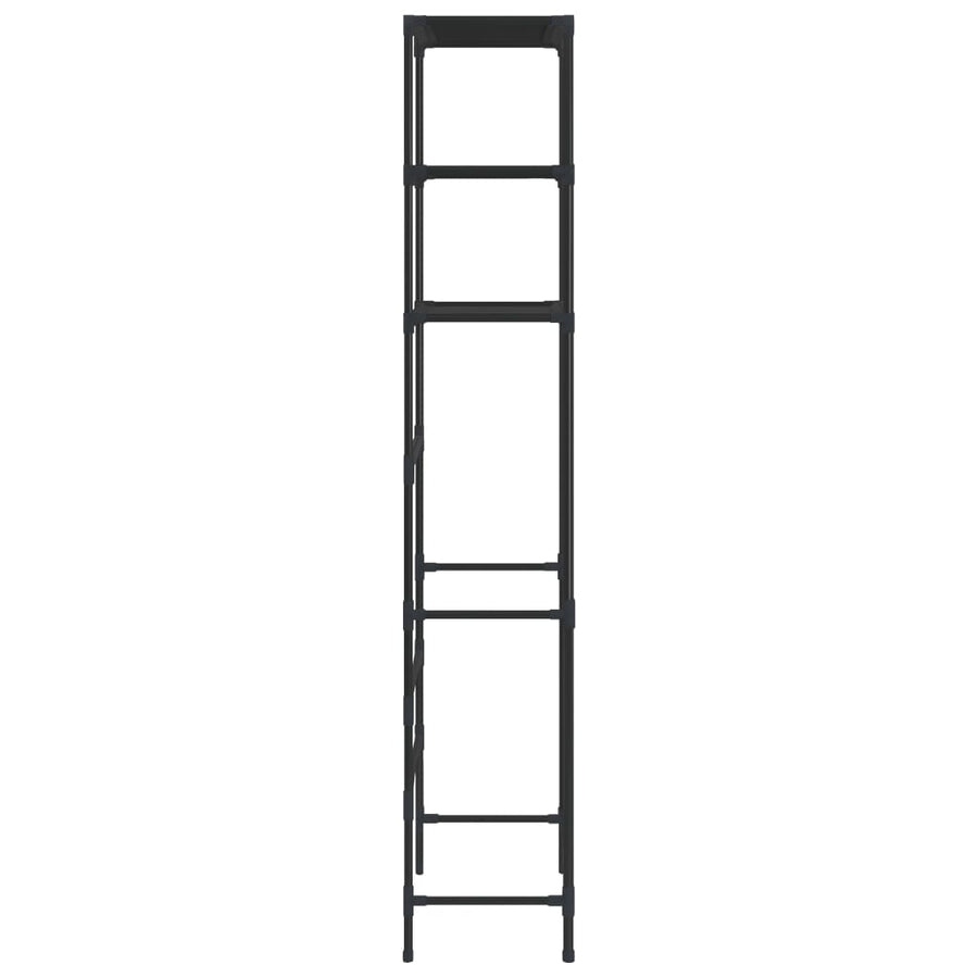 Opbergrek voor boven wasmachine 3-laags 69x28x169 cm zwart