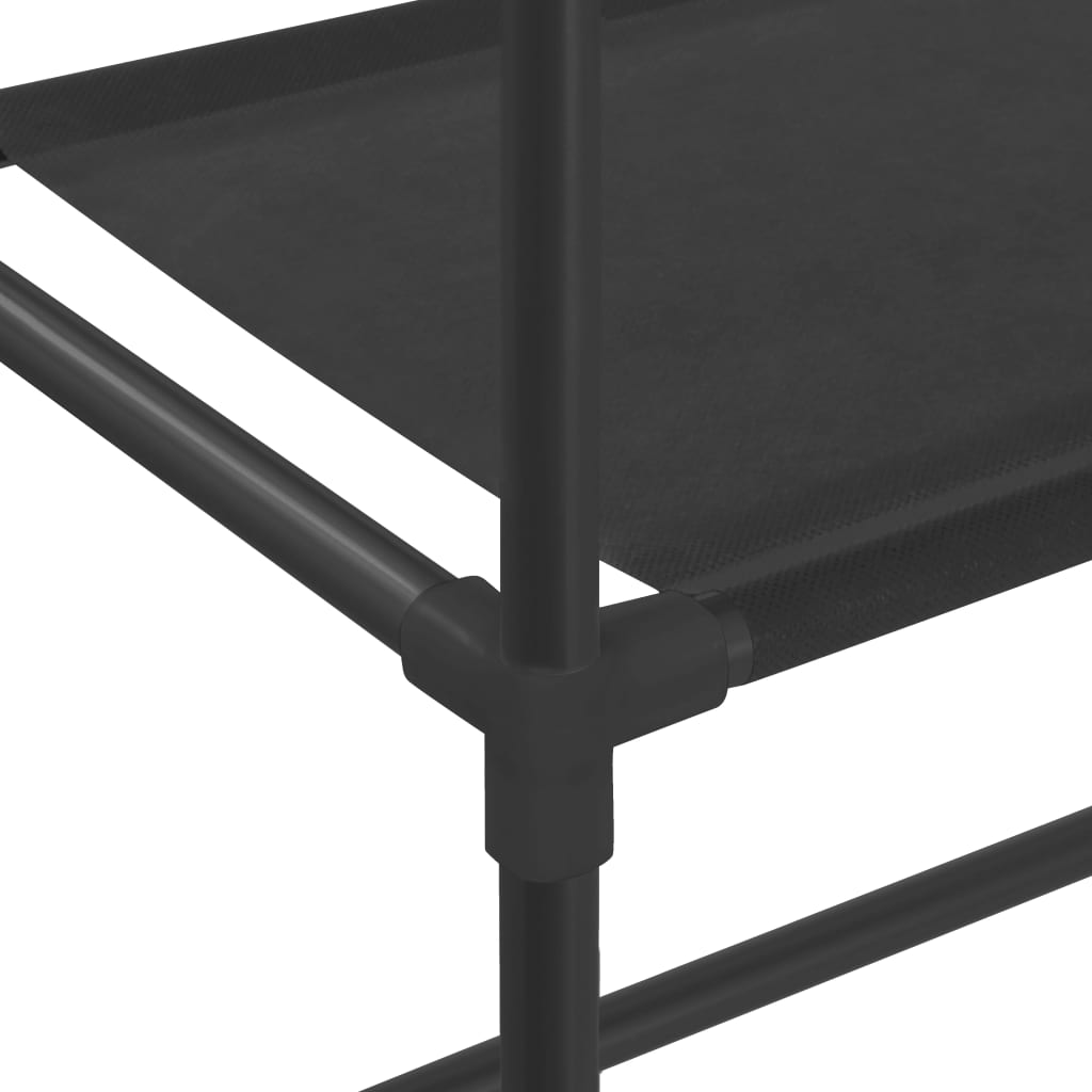 Opbergrek voor boven wasmachine 3-laags 69x28x169 cm zwart