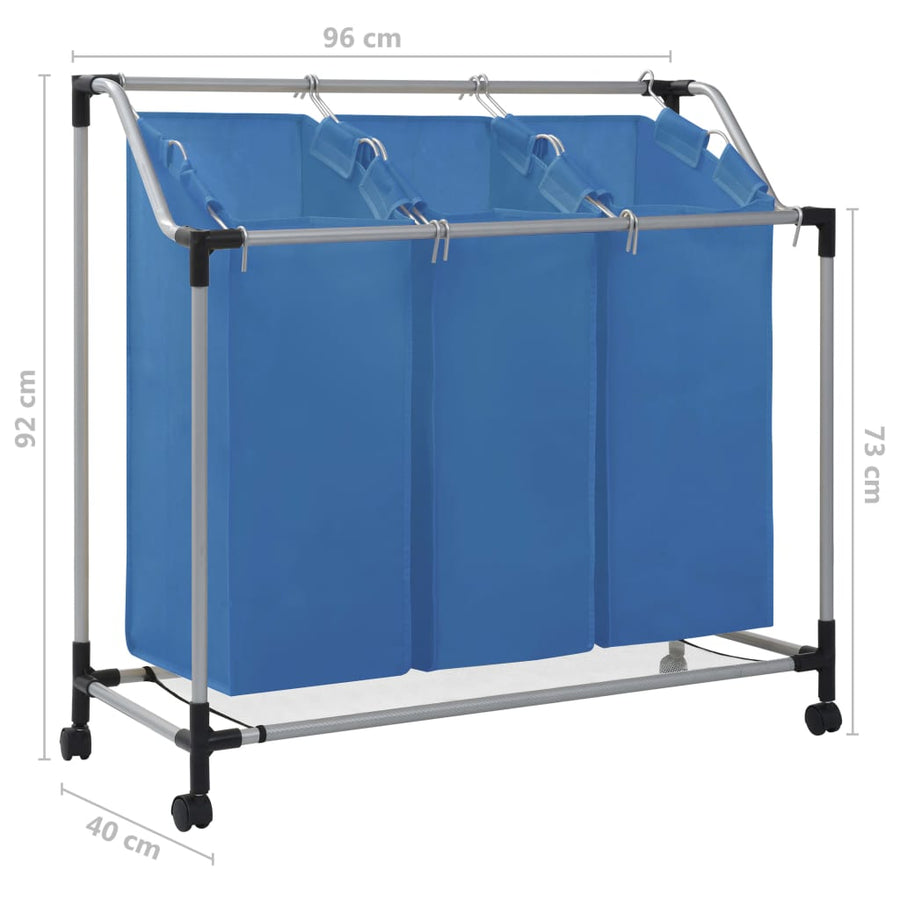 Wassorteerder Met Staal Blauw 3 zakken