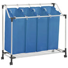 Laundry sorter with 4 bags steel blue