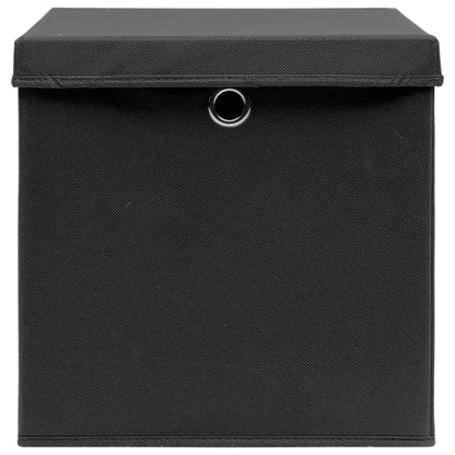 Opbergboxen Met Deksel 32X32X32 Cm Stof Zwart 4 Zwart met deksels