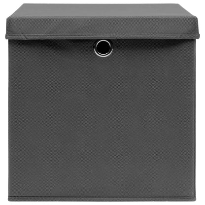 Opbergboxen Met Deksel 32X32X32 Cm Stof Grijs 4 Grijs met deksels
