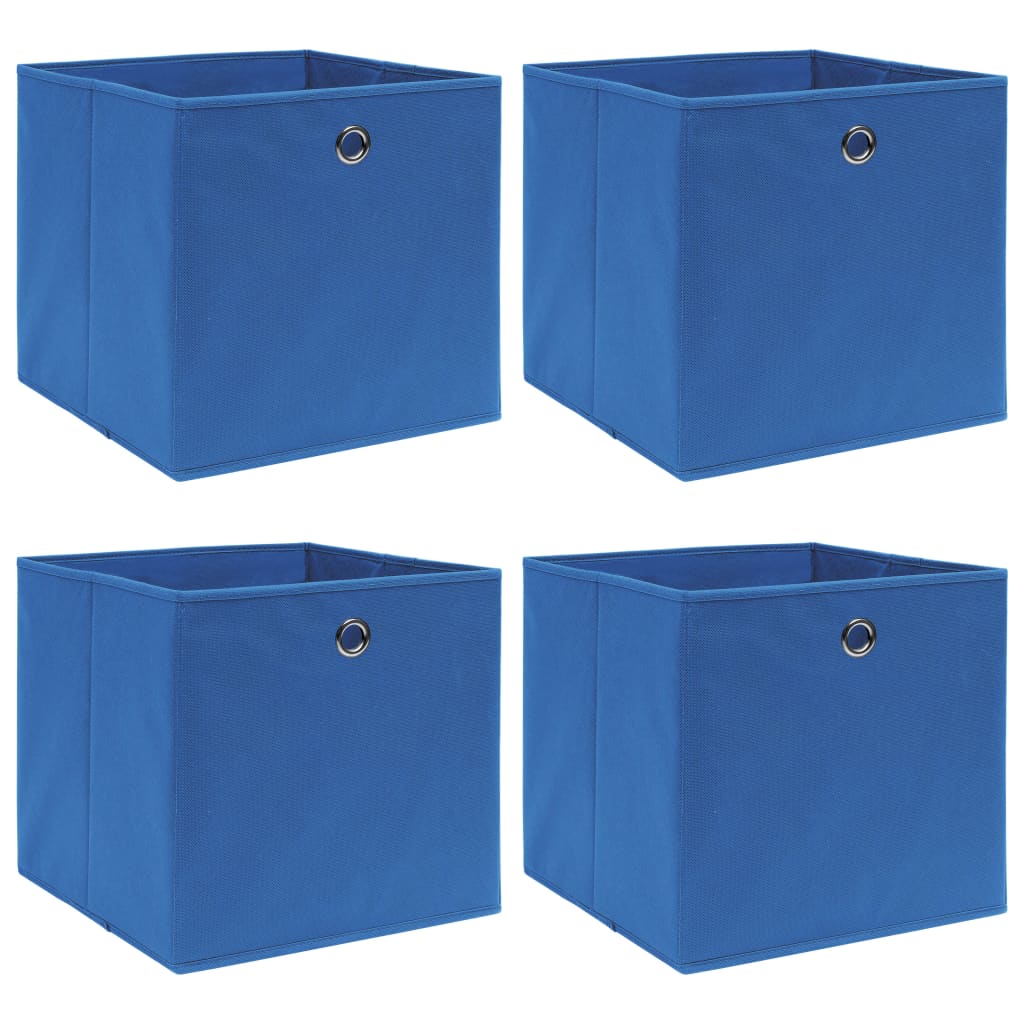 Opbergboxen 32X32X32 Cm Stof Blauw 4 Blauw zonder deksels