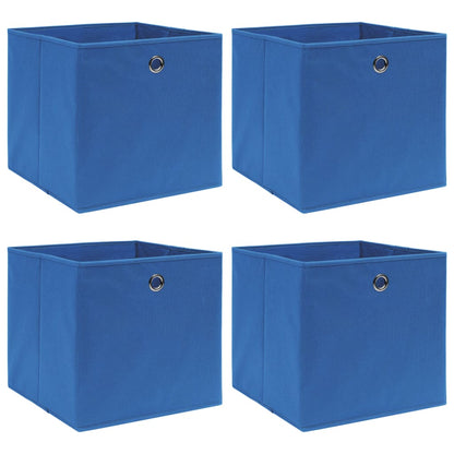 Opbergboxen 32X32X32 Cm Stof Blauw 4 Blauw zonder deksels