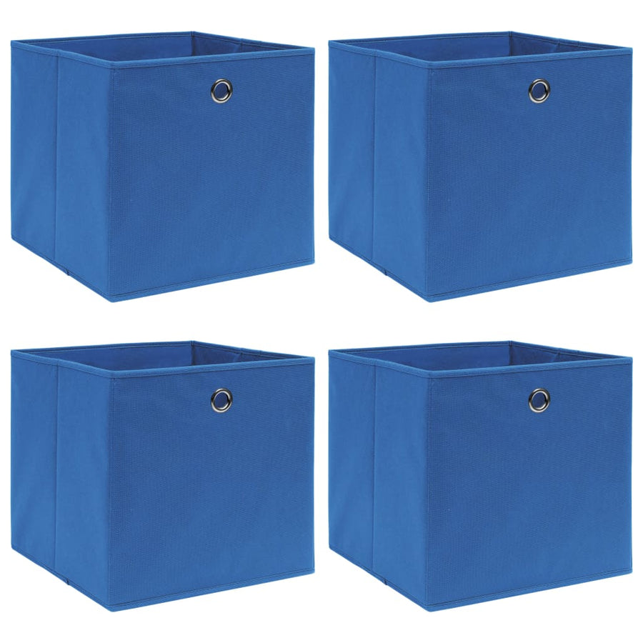 Opbergboxen 32X32X32 Cm Stof Blauw 4 Blauw zonder deksels