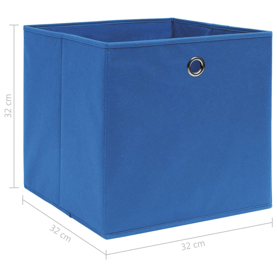 Opbergboxen 32X32X32 Cm Stof Blauw 4 Blauw zonder deksels