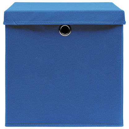 Opbergboxen Met Deksel 32X32X32 Cm Stof Blauw Blauw Met Deksels 1 4