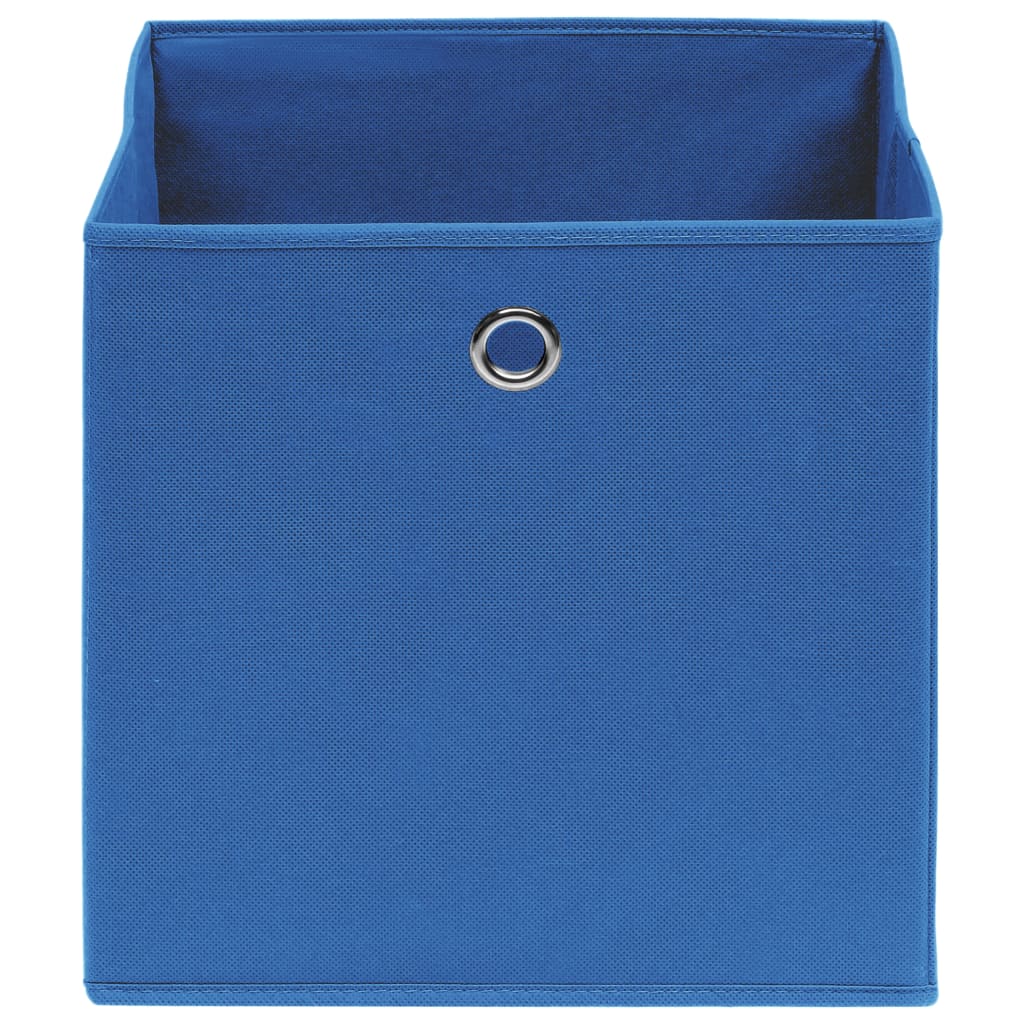 Opbergboxen 10 St 32X32X32 Cm Stof Blauw Blauw zonder deksels