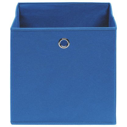Opbergboxen 10 St 32X32X32 Cm Stof Blauw Blauw zonder deksels