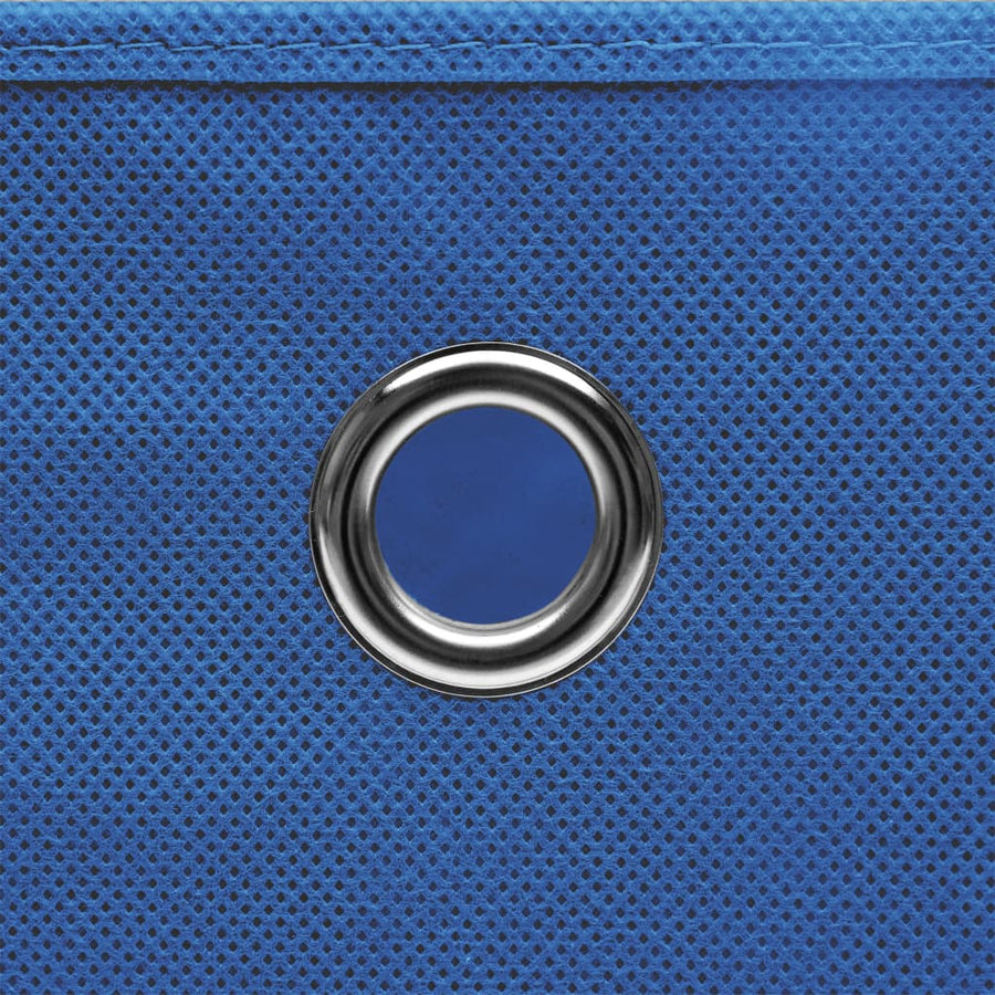Opbergboxen 10 St 32X32X32 Cm Stof Blauw Blauw zonder deksels