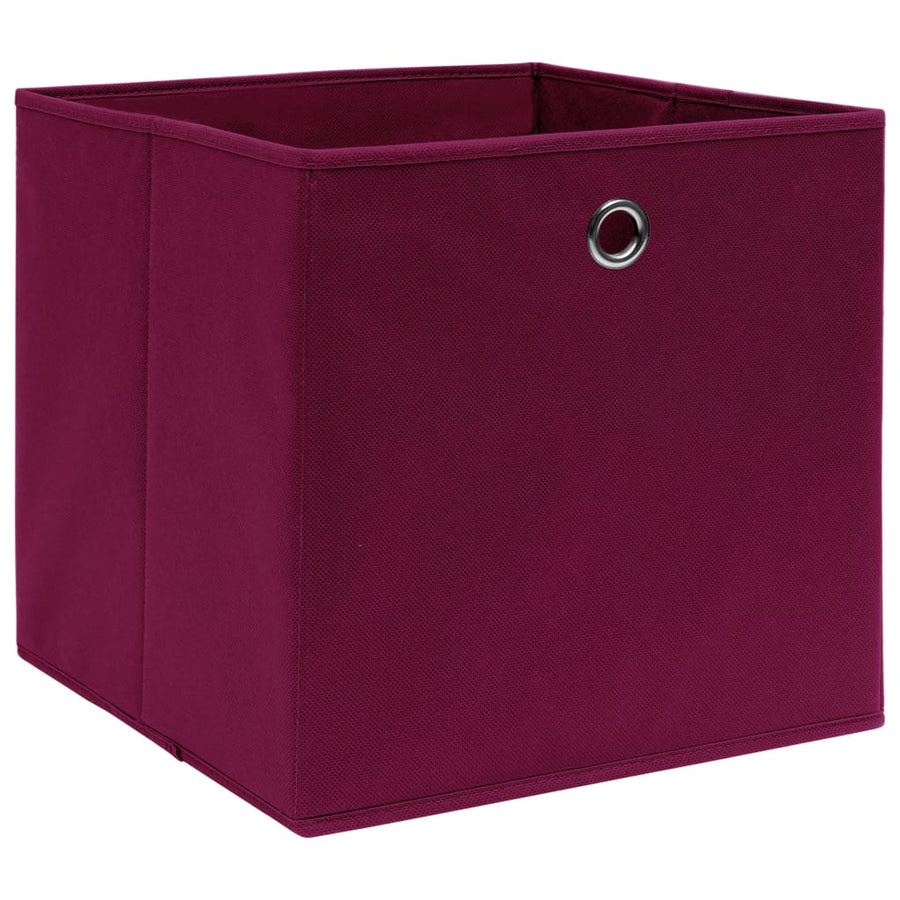 Opbergboxen 32X32X32 Cm Stof Donkerrood 4 Donkerrood zonder deksels