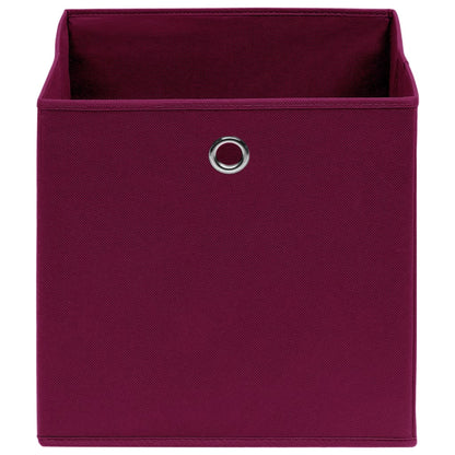 Opbergboxen 32X32X32 Cm Stof Donkerrood 4 Donkerrood zonder deksels