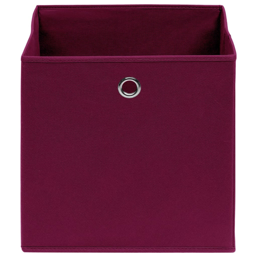 Opbergboxen 32X32X32 Cm Stof Donkerrood 4 Donkerrood zonder deksels
