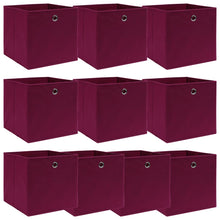 Opbergboxen 32X32X32 Cm Stof Donkerrood 10 Donkerrood zonder deksels