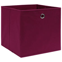 Opbergboxen 32X32X32 Cm Stof Donkerrood 10 Donkerrood zonder deksels