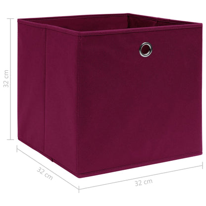 Opbergboxen 32X32X32 Cm Stof Donkerrood 10 Donkerrood zonder deksels