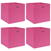 Opbergbox 32x32x32 cm stof roze 4 stuks
