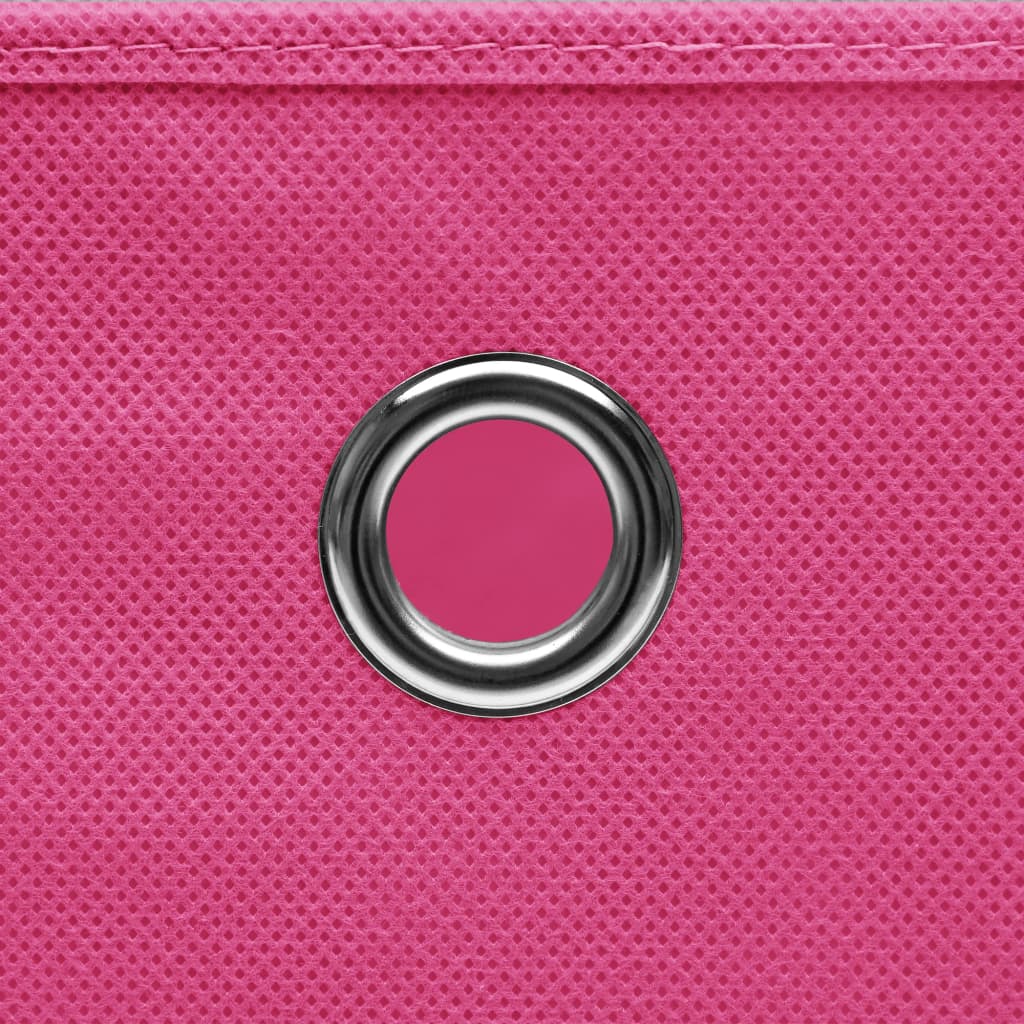 Opbergboxen Met Deksel 32X32X32 Cm Stof Roze 4 Roze met deksels