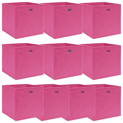 Opbergboxen 32X32X32 Cm Stof Roze 10 Roze zonder deksels