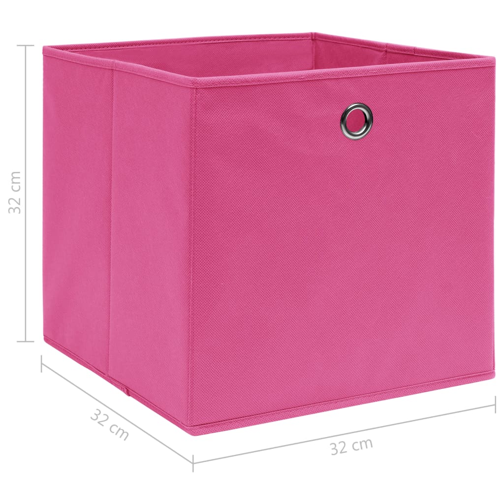 Opbergboxen 32X32X32 Cm Stof Roze 10 Roze zonder deksels