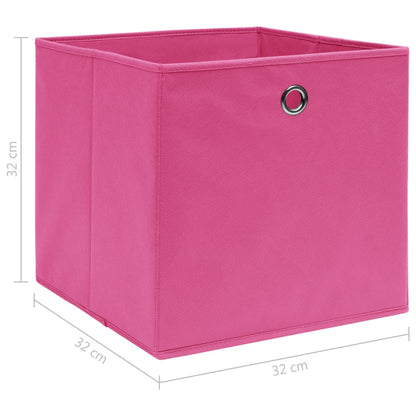 Opbergboxen 32X32X32 Cm Stof Roze 10 Roze zonder deksels