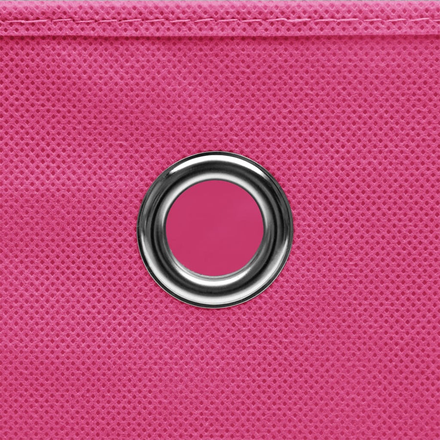 Opbergboxen Met Deksel 32X32X32 Cm Stof Roze 10 Roze met deksels