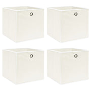 Opbergbox 32x32x32 cm stof wit 4 stuks