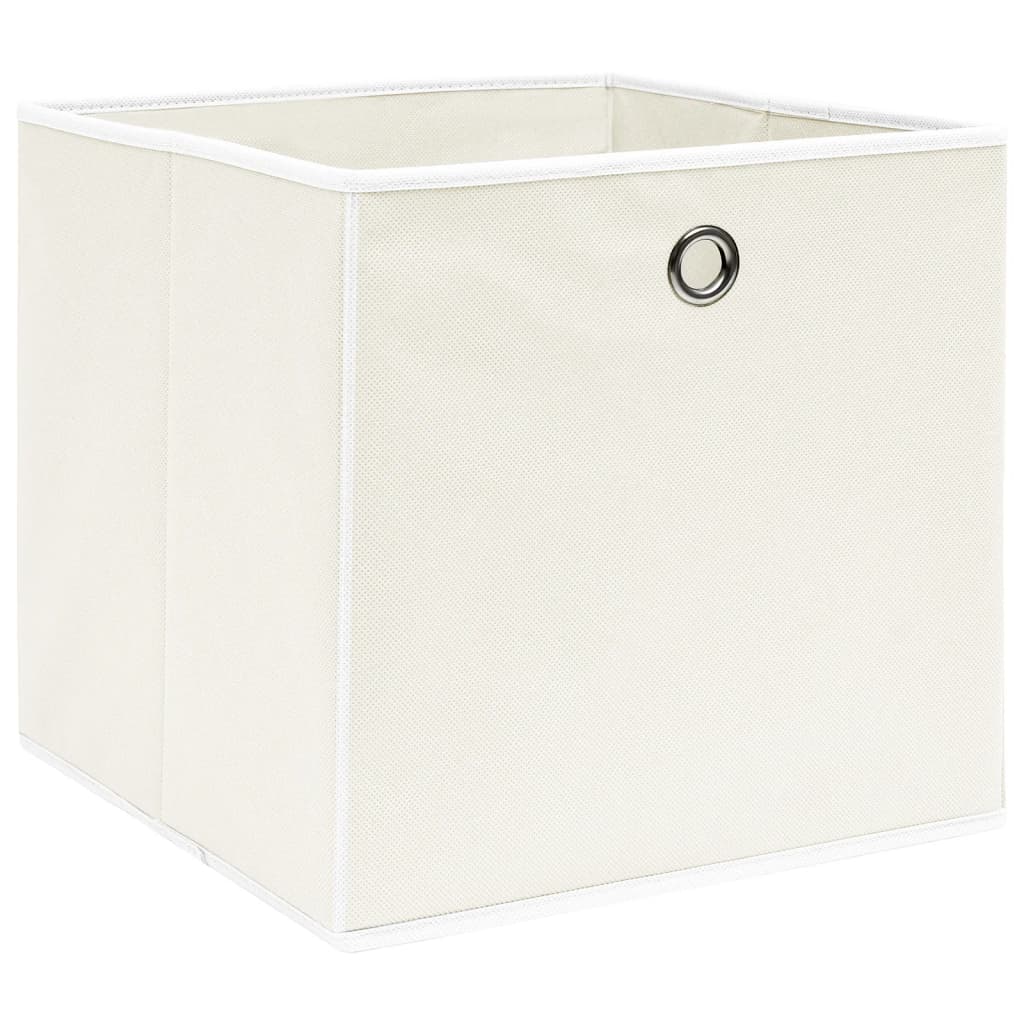 Opbergboxen 32X32X32 Cm Stof Wit 4 Wit zonder deksels